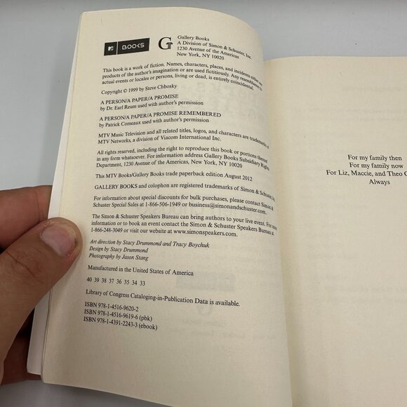 The Perks Of Being A Wallflower By Stephen Chbosky Paperback 20th Anniversary - Picture 3 of 3